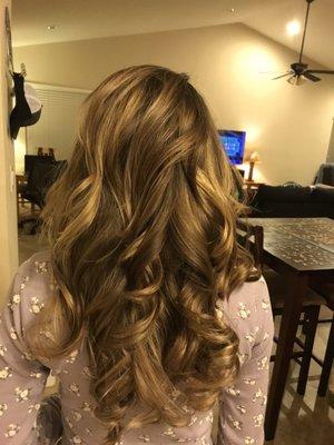 Haircut and highlights