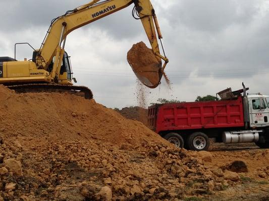 Loading Dumptrucks with Select Fill Dirt