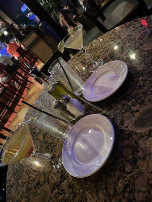 Mangotini and key lime martini