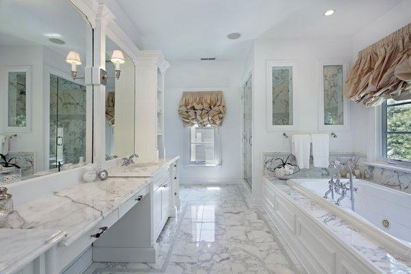 Marble Bathroom Countertop | Tub Deck | Flooring