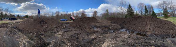 Our compost processing area