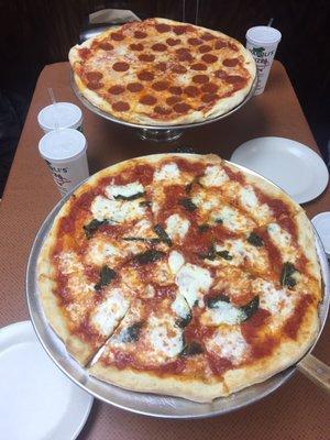 Pepperoni and Margherita.