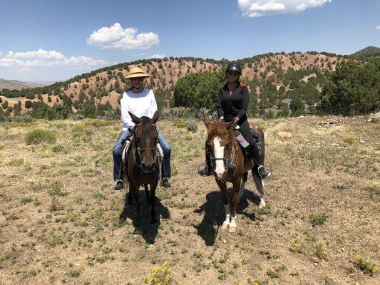 My friend and I out on the trail.