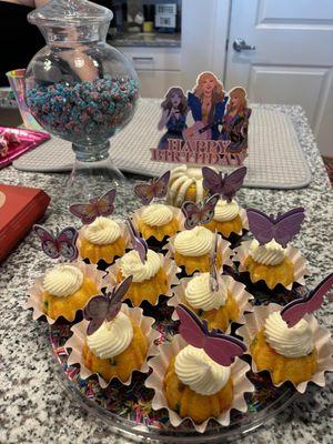 Confetti bundtinis w/ butterfly add on. Confetti bundles is in the back (Taylor swift add on is from amazon).