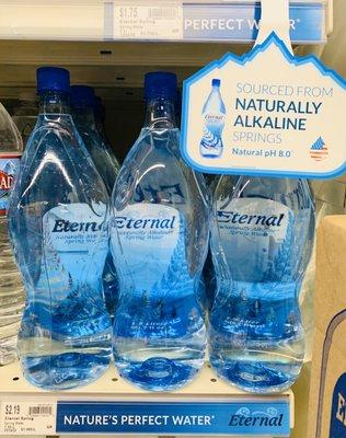 Eternal Water-Naturally Alkaline, Natural Electrolytes, Natural pH Spring Water. Found it Here at Natural Grocer's!!