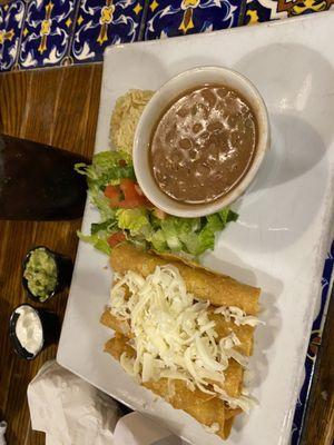 Flautas plate