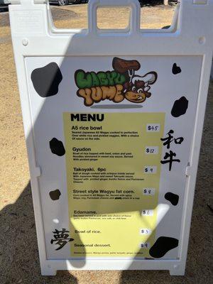 The menu