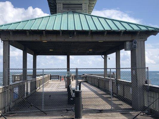 End of the pier closed off.