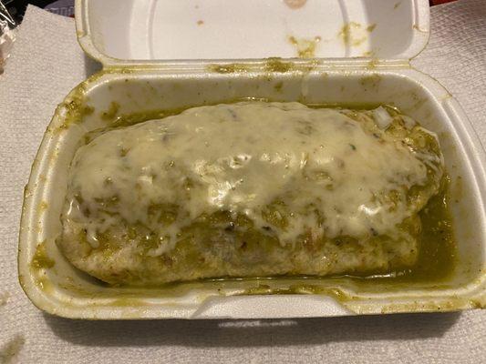 Chile Verde Burrito (Mojado)