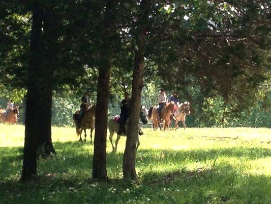 Trail ride on the ranch