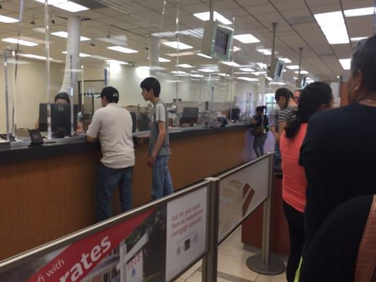 It's close to lunchtime, and there are only two tellers! Worse bank for consumer banking.