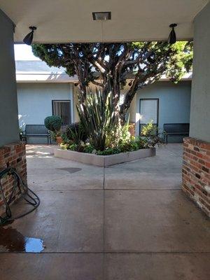 Entrance way, office is on the right.