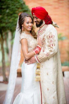 Hindu Wedding bride and groom.