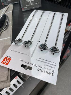 Zwilling stainless steel spoon straws