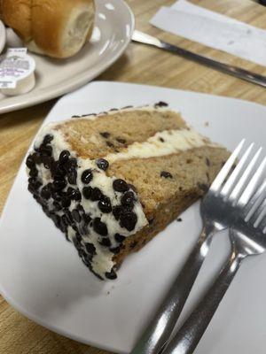 Chocolate chip milk and cookies cake