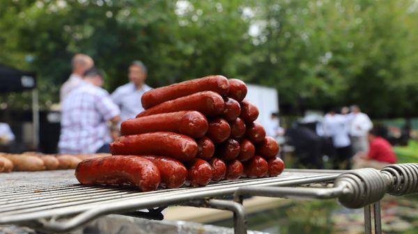 Hot Links on the bbq!