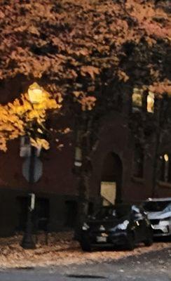 11/9/2024 - Indigenous People's Fry Bread Festival. Walking to my car parked right across the street in fall leaves.