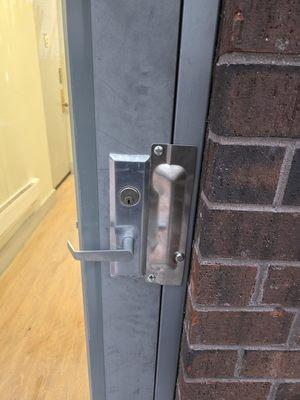 Marks Grade 1 Storeroom Mortise Lock with latch protector and Medeco M3 cylinder.