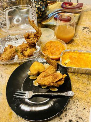 Fried Chicken Wing Dinner