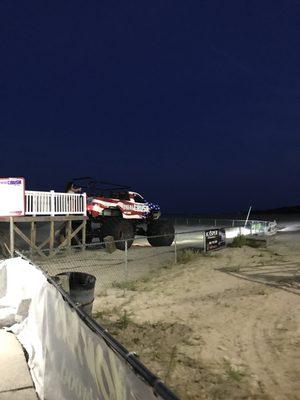 Rode on the back of a monster truck on the Wildwood Boardwalk