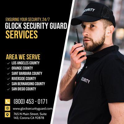 Counties Served by Glock Security Guard Service