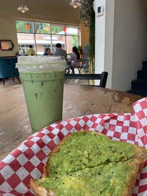 Campfire Matcha and Avocado Toast