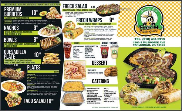 Menu photo from Frech Mexican  Grill FB page