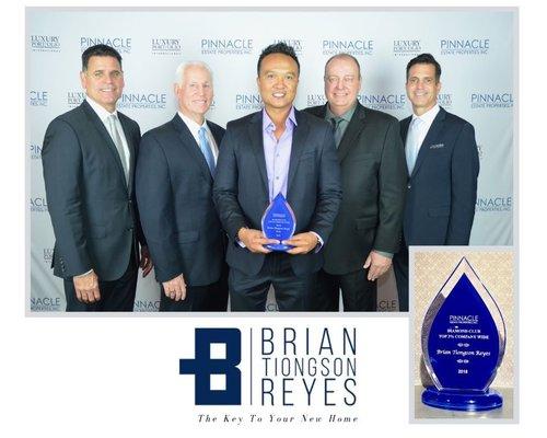 DIAMOND CLUB AWARD Top 3% Agent Company Wide out of over 1,000 agents and Top 10 Agent in the Encino Branch.