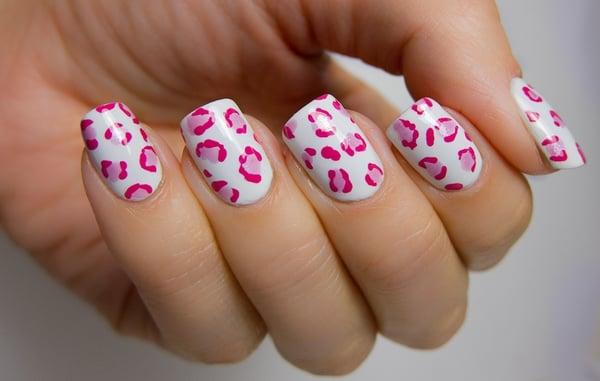 Pink Leopard Nails Design by Tam