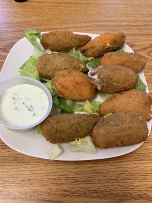 Jalapeño Poppers - be careful, they come out very hot (temperature-wise)!