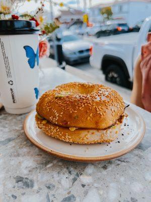 Avocado bagel