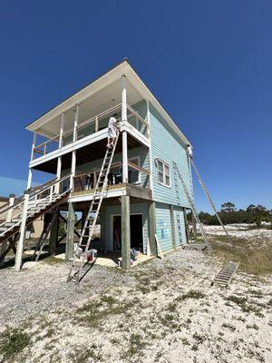 Before exterior painting in Gulf Shores Alabama