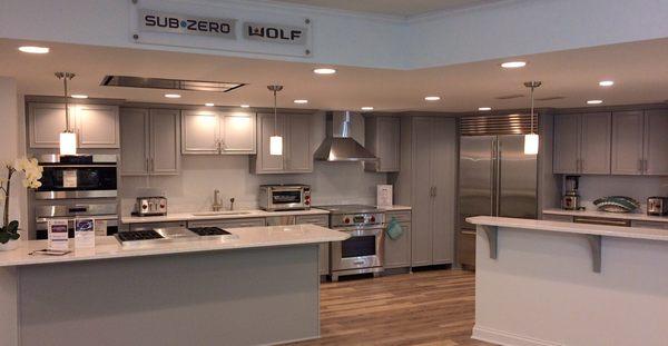 Subzero and Wolf live kitchen in our lower showroom!