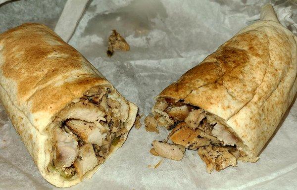 Chicken shawarma wrap