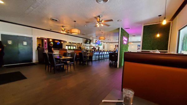 View of the bar and adjacent dining room (there are 2 large dining rooms)