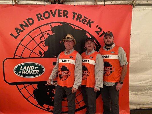 Team Marin at the 2021 Land Rover Trek Competition. Rick Wheeler, Jay Hansen and Alan Trautmiller.