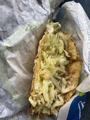 Shitty vegan taco