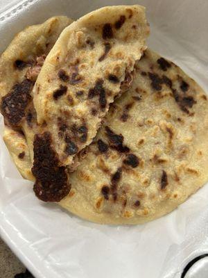 Beef and cheese pupusas