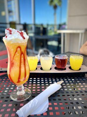 Mimosa flight and an Orange dreamsicle  (SO GOOD!)