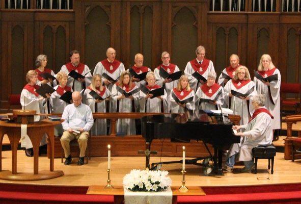 Westminster Presbyterian Church in Cedar Rapids, IA is known for its beautiful music. The chancel choir performs at the 11 am Sunday service