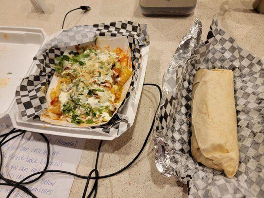 Chili Reyeno burrito and loaded fries! So good!