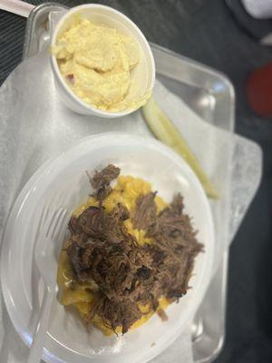 The Juju- Green chile mac and cheese with brisket.