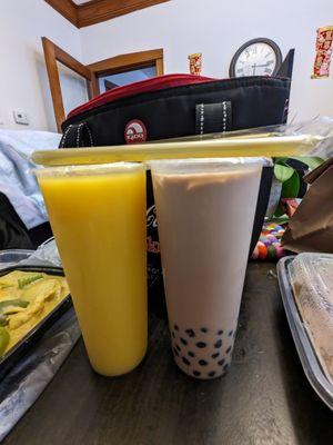 Mango Smoothie & Milk Tea