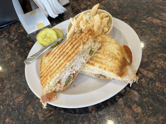 Southwest Smoked Turkey Panini and Buffalo Chicken Pasta Salad