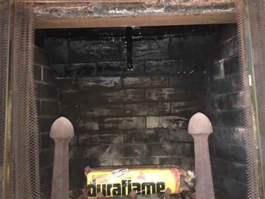 Replaced fireplace damper