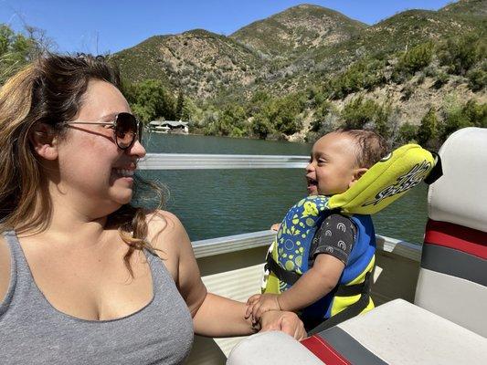 Fun times on a pontoon boat