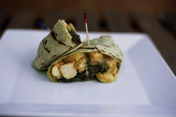 Grilled chicken spinach wrap