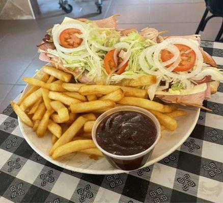 Frank's Club Sub w/ French Fries