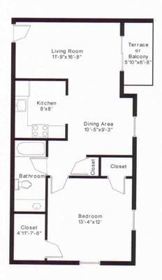 1BR layout