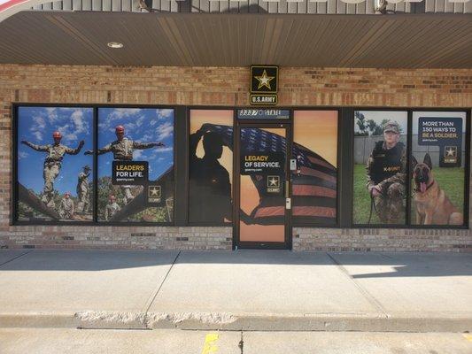 This is the entrance to the army recruiting station in Grand Island